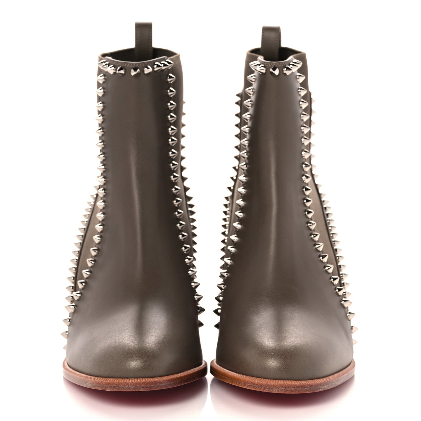 Calfskin Spikes Chelsea Outline Boots 37 Silex Grey