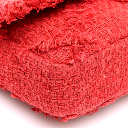 Chanel Tweed Medium Nature Single Flap Red 9 of 10