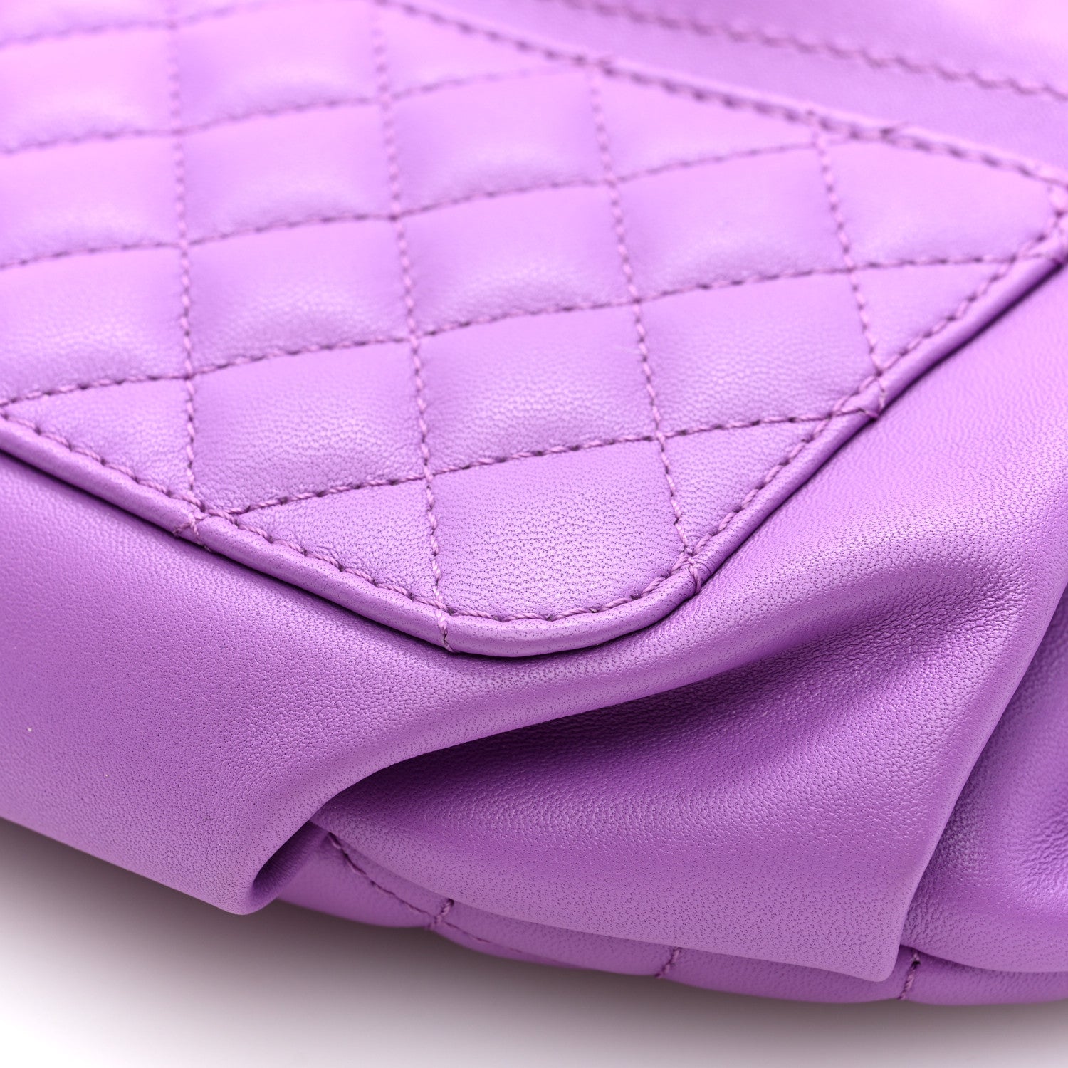 Chanel Lambskin Quilted Waist Belt Bag Purple 10 of 10