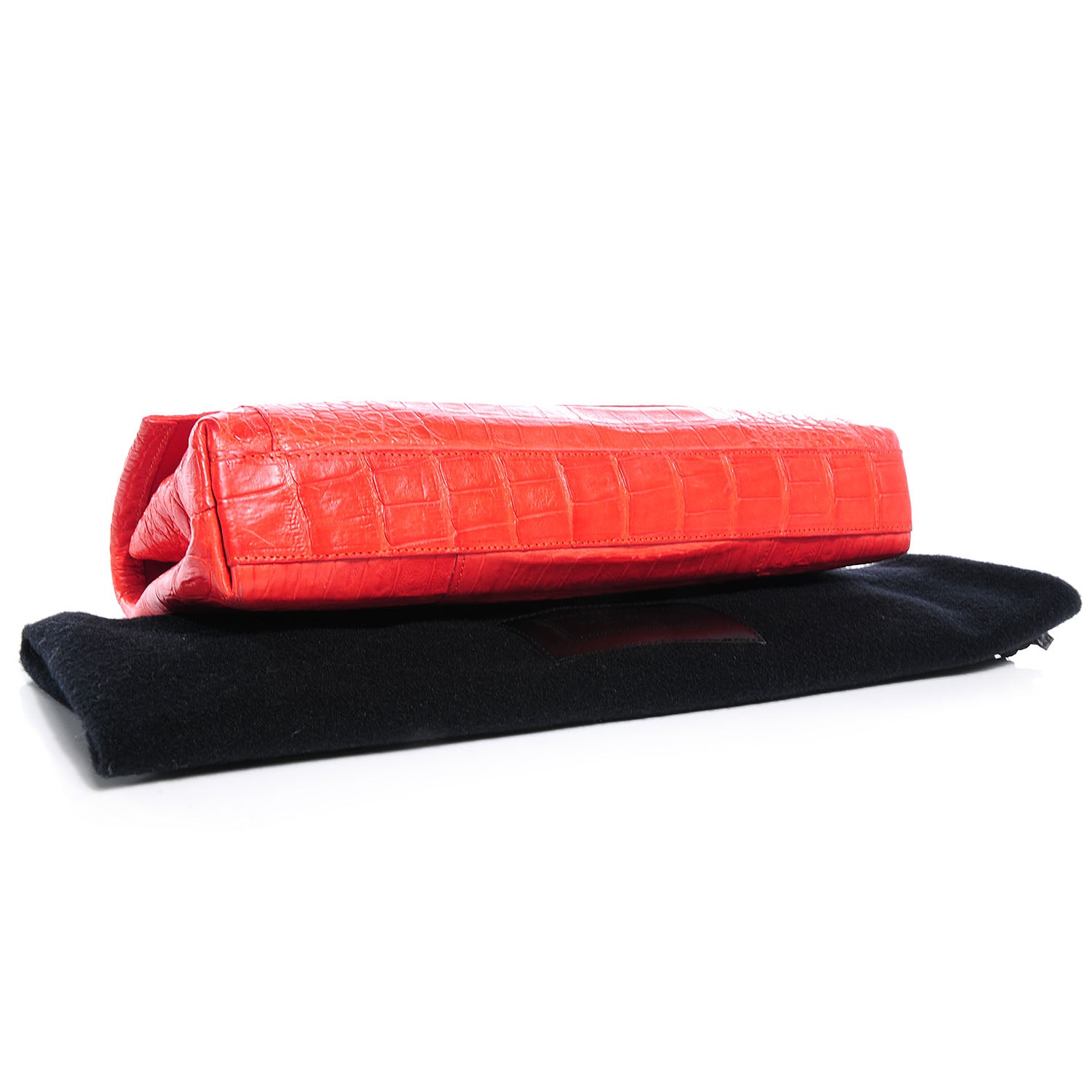 Nancy Gonzalez Crocodile Gotham Flap Clutch Orange 4 of 6