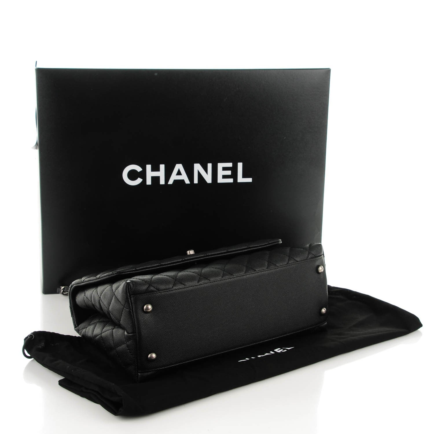 Chanel Caviar Lizard Quilted Small Coco Handle Flap Black 4 of 8