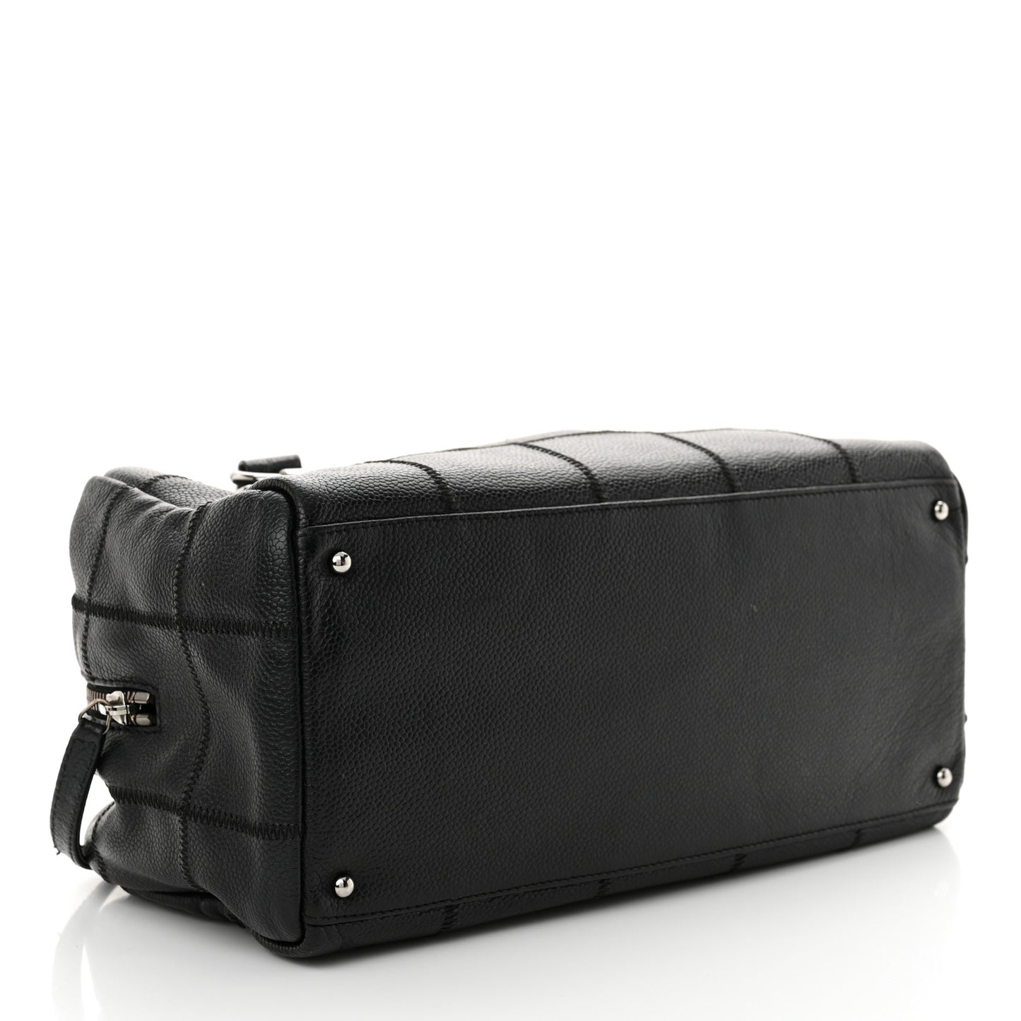 Caviar Square Stitched Bowler Black