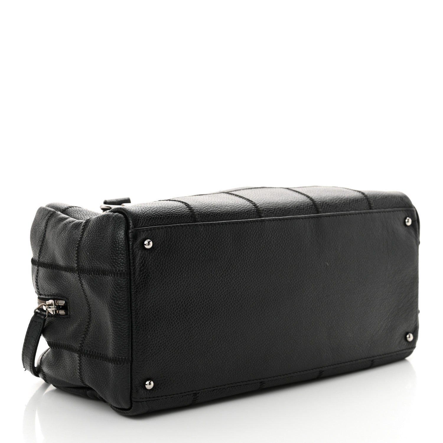 Chanel Caviar Square Stitched Bowler Black 4 of 12