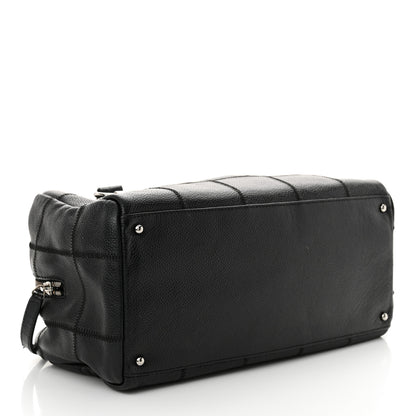 Chanel Caviar Square Stitched Bowler Black 4 of 12