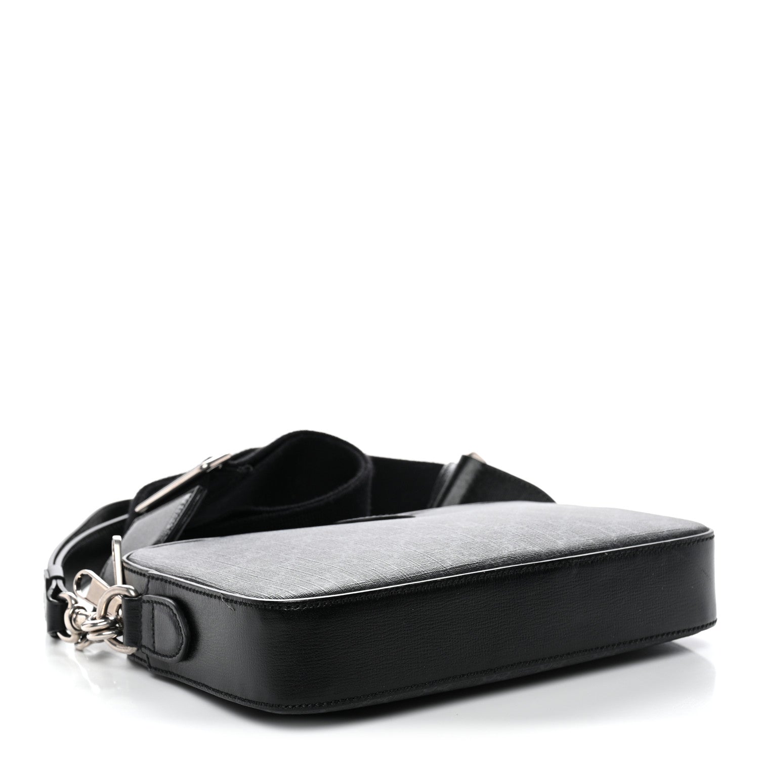 Gucci GG Supreme Monogram Azalea Calfskin Retro Interlocking G Wristlet Shoulder Bag Black 4 of 11