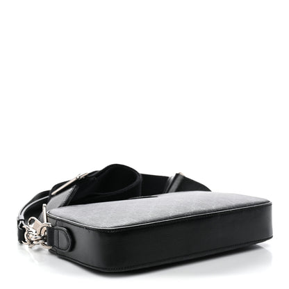 Gucci GG Supreme Monogram Azalea Calfskin Retro Interlocking G Wristlet Shoulder Bag Black 4 of 11