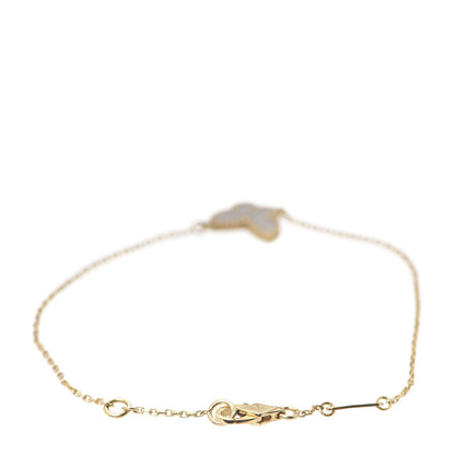 Van Cleef & Arpels 18K Yellow Gold Mother of Pearl Sweet Alhambra Butterfly Bracelet 3 of 8