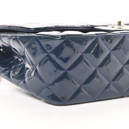 Chanel Patent Quilted Jumbo Single Flap Navy 10 of 13