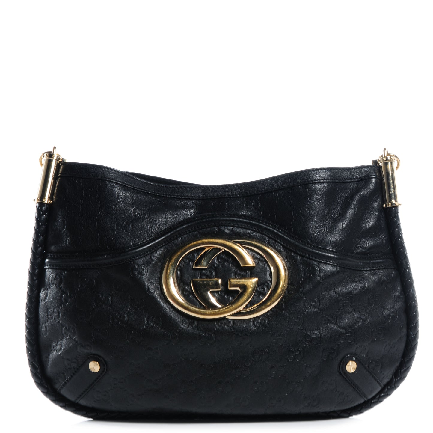 Guccissima Britt Medium Shoulder Bag Black