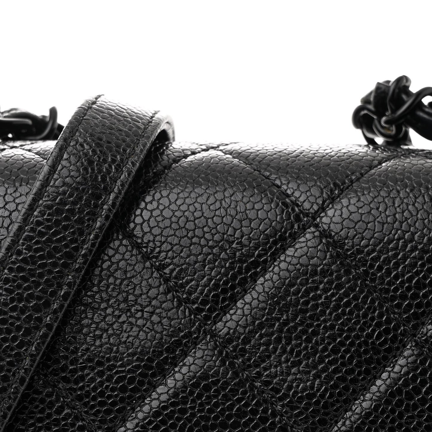 Caviar Quilted Incognito Mini Square Flap Black