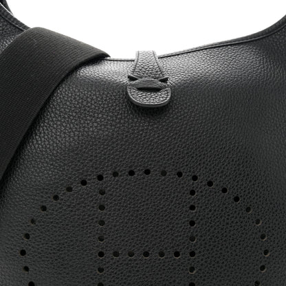 Hermes Taurillon Clemence Evelyne III PM Black 8 of 11