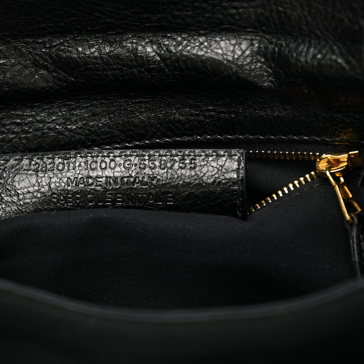 Agneau Giant 12 Gold Hardware Envelope Clutch Black