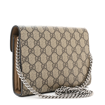 Gucci GG Supreme Monogram Mini Dionysus Chain Wallet Beige Taupe 3 of 16