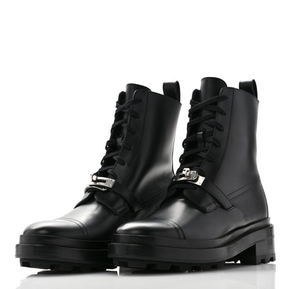 Hermes Glossed Calfskin Funk Ankle Boots 38.5 Black 3 of 10