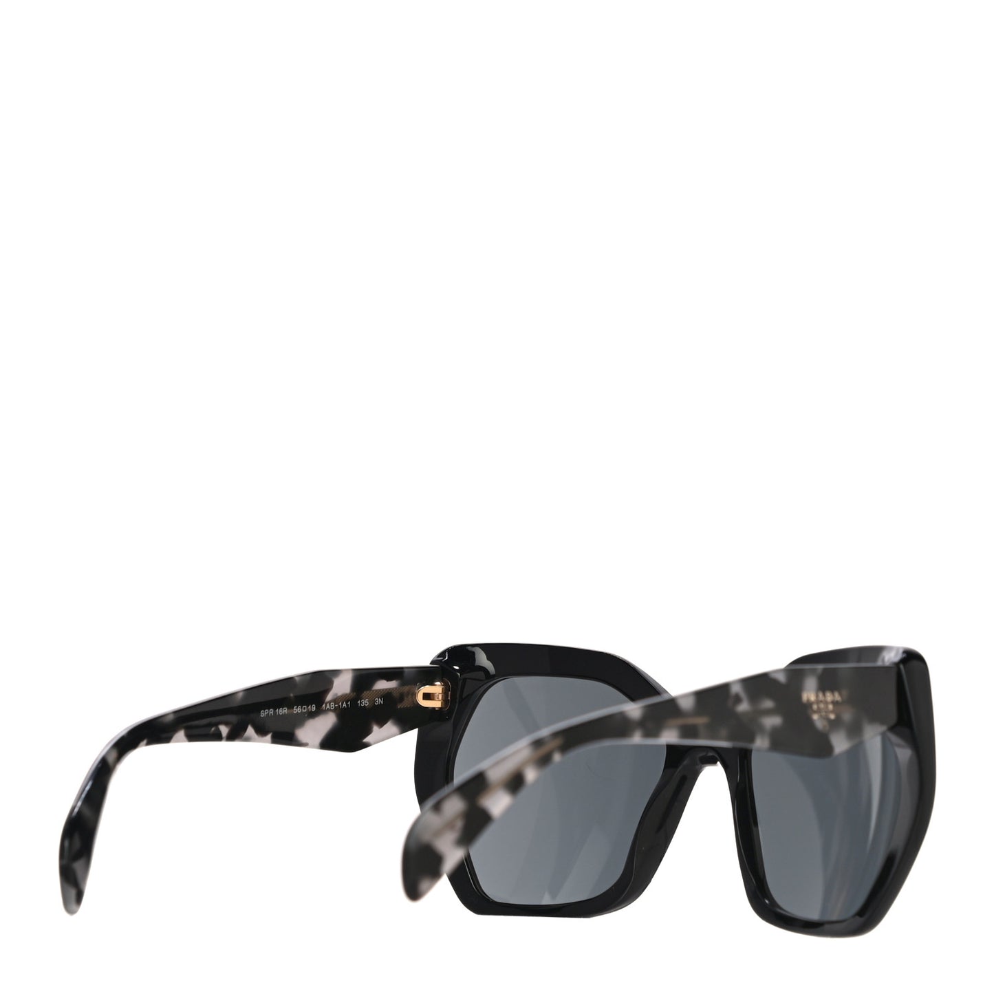 Acetate Sunglasses SPR 16R Black Tortoise Grey