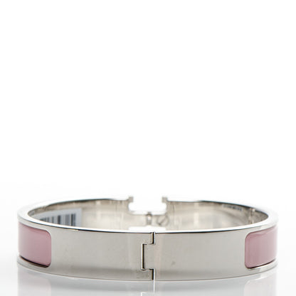 Hermes Enamel Narrow Clic Clac H Bracelet GM Rose Nacarat 3 of 5