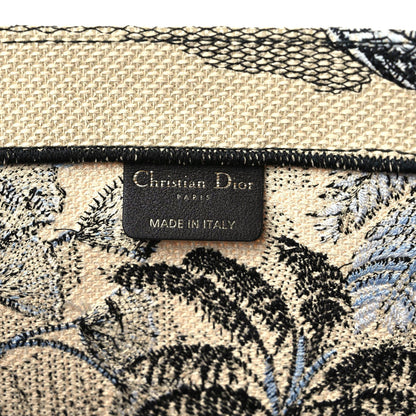 Christian Dior Canvas Embroidered Large Palm Tree Toile De Jouy Book Tote Multicolor 13 of 14