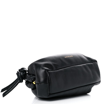 Mansur Gavriel Lambskin Mini Cloud Wristlet Black Flamma 4 of 9