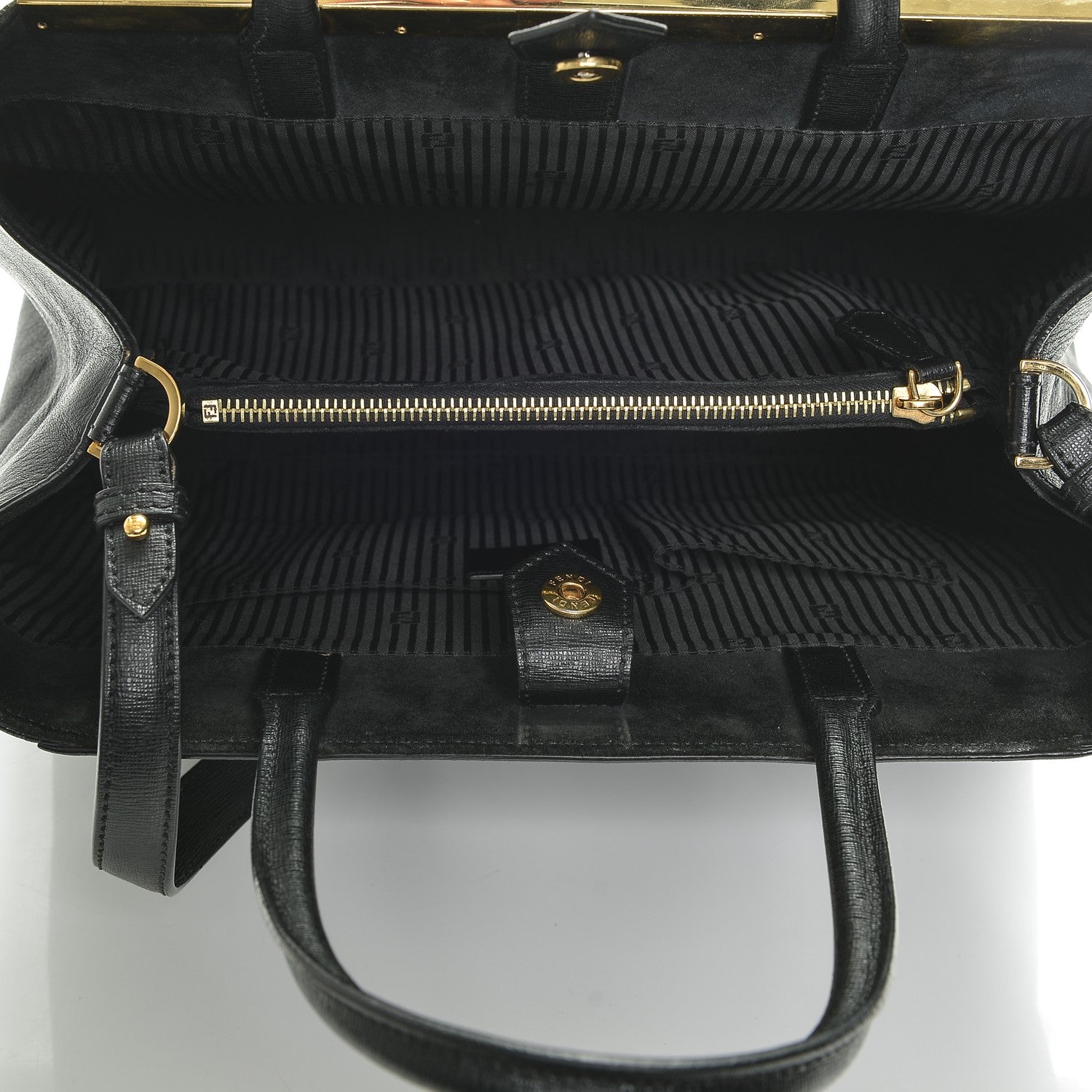 Fendi Vitello Elite Regular 2Jours Tote Black 6 of 7