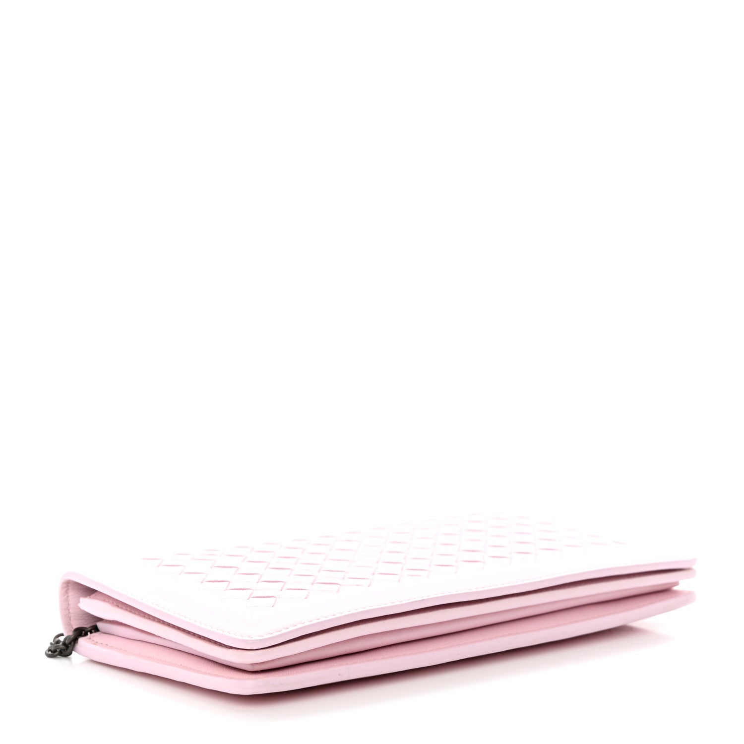 Bottega Veneta Nappa Intrecciato Continental Wallet on Chain Pink 4 of 10