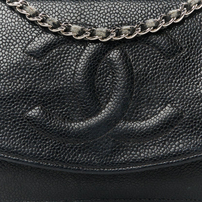 Chanel Caviar Timeless CC Wallet On Chain WOC Black 9 of 11