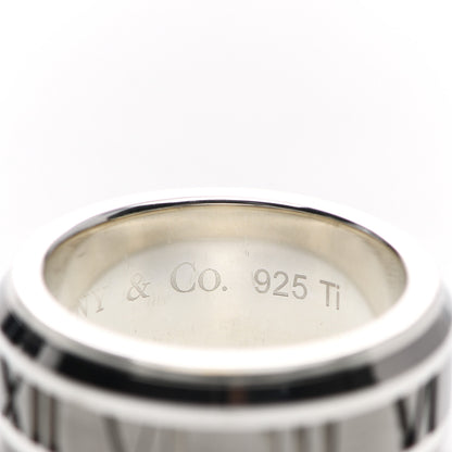 Tiffany Sterling Silver Titanium Atlas Band Ring 50 5.5 5 of 5
