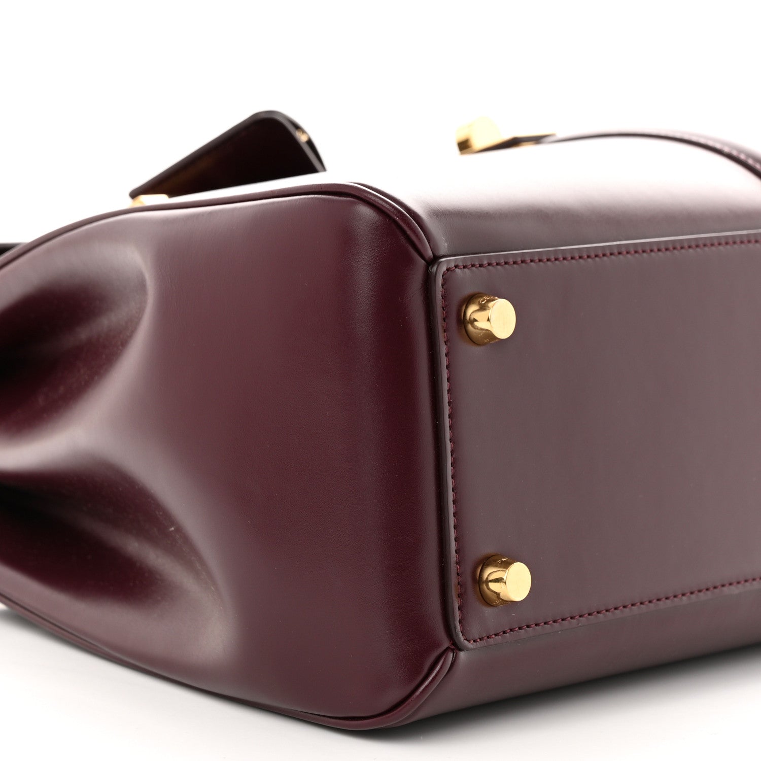 Celine Satinated Calfskin Medium 16 Top Handle Bag Light Burgundy 11 of 13