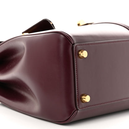 Celine Satinated Calfskin Medium 16 Top Handle Bag Light Burgundy 11 of 13