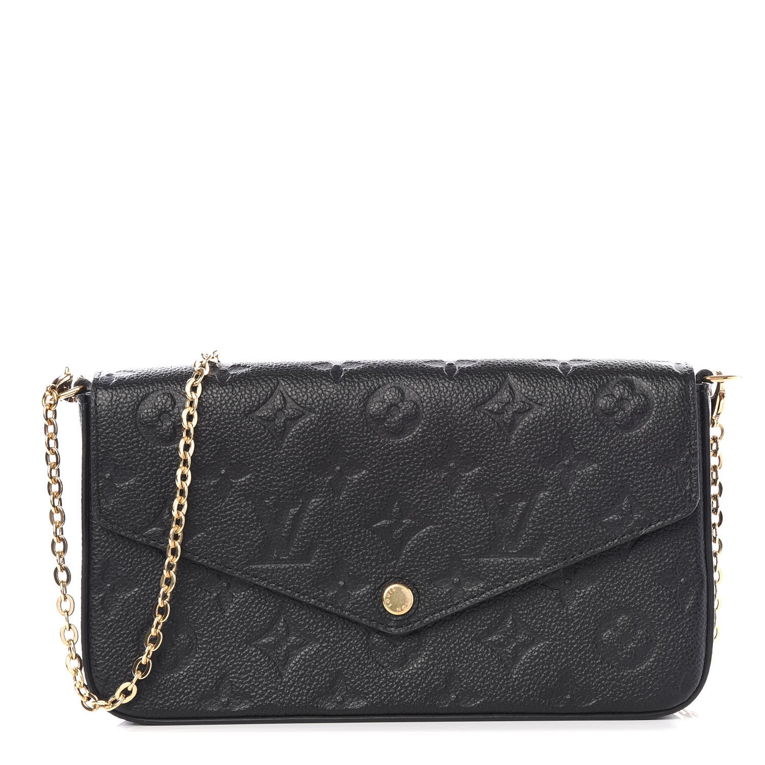 Louis Vuitton Empreinte Pochette Felicie Chain Wallet Black 1 of 9