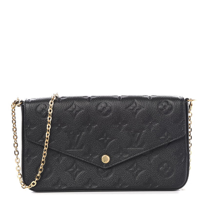 Louis Vuitton Empreinte Pochette Felicie Chain Wallet Black 1 of 9