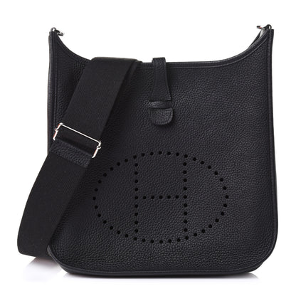 Hermes Taurillon Clemence Evelyne III PM Black 1 of 10
