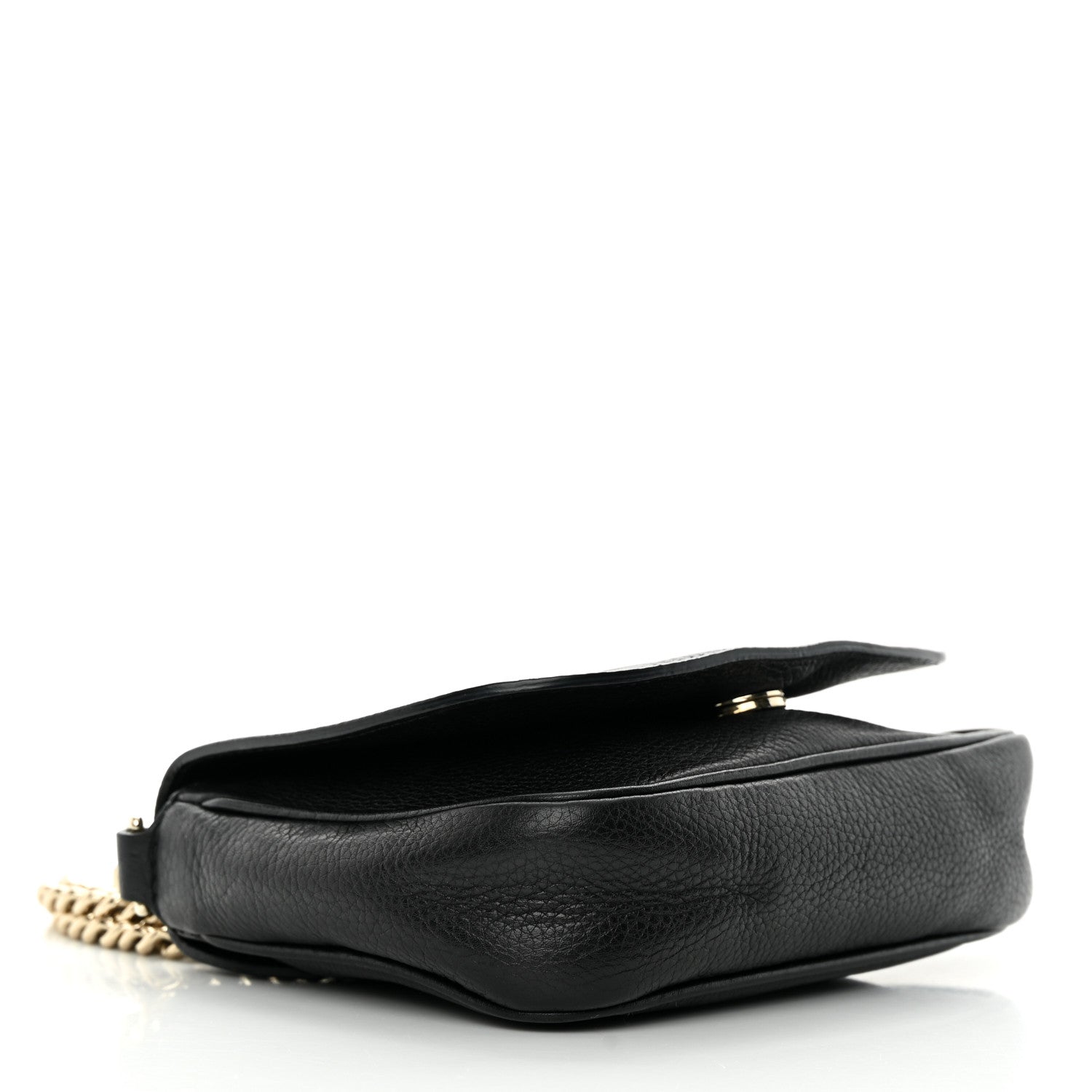 Gucci Pebbled Calfskin Small Soho Flap Crossbody Black 4 of 17