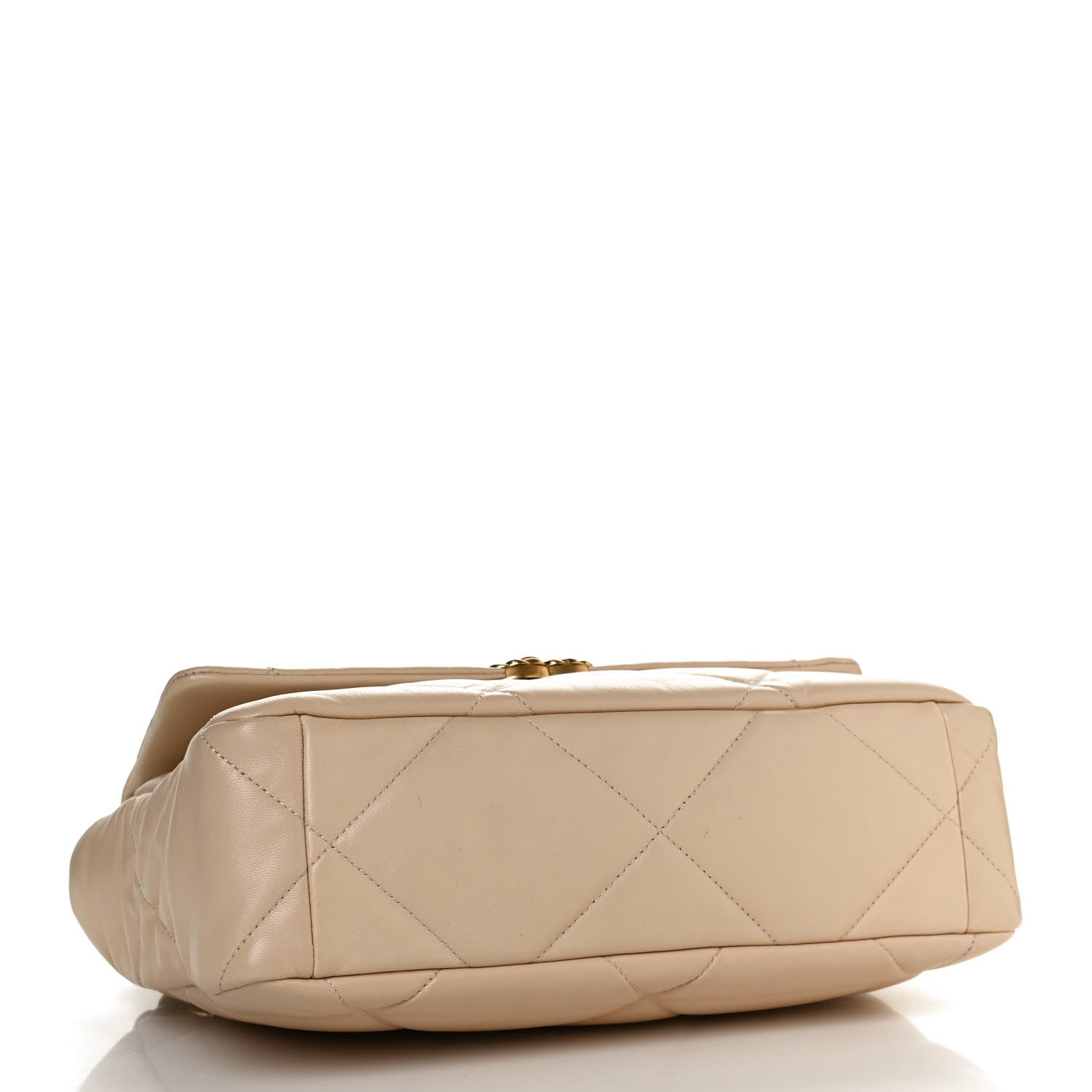 Chanel Lambskin Quilted Large Chanel 19 Flap Beige 4 of 11