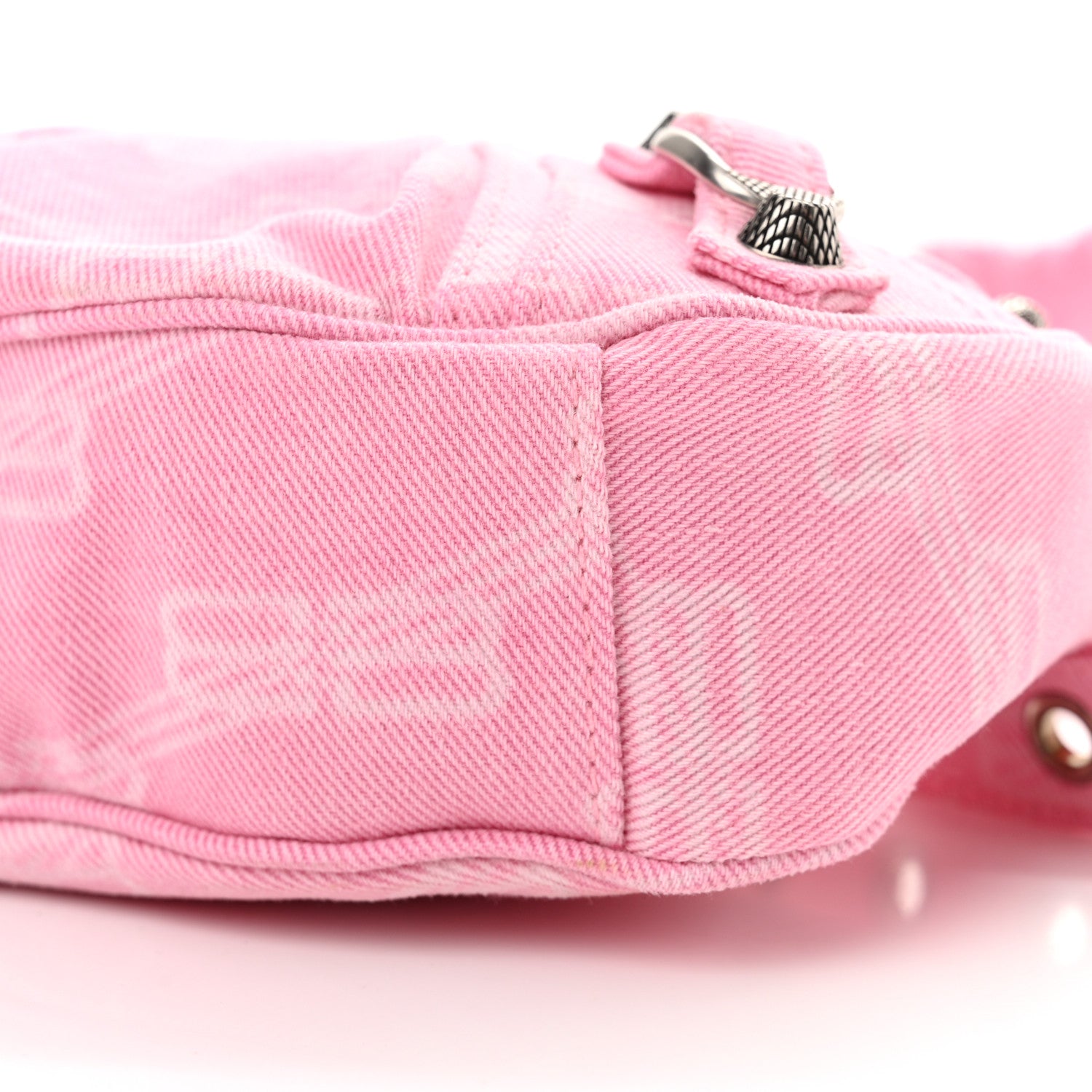 Balenciaga Denim BB Monogram Le Cagole Shoulder Bag XS Pink 11 of 11