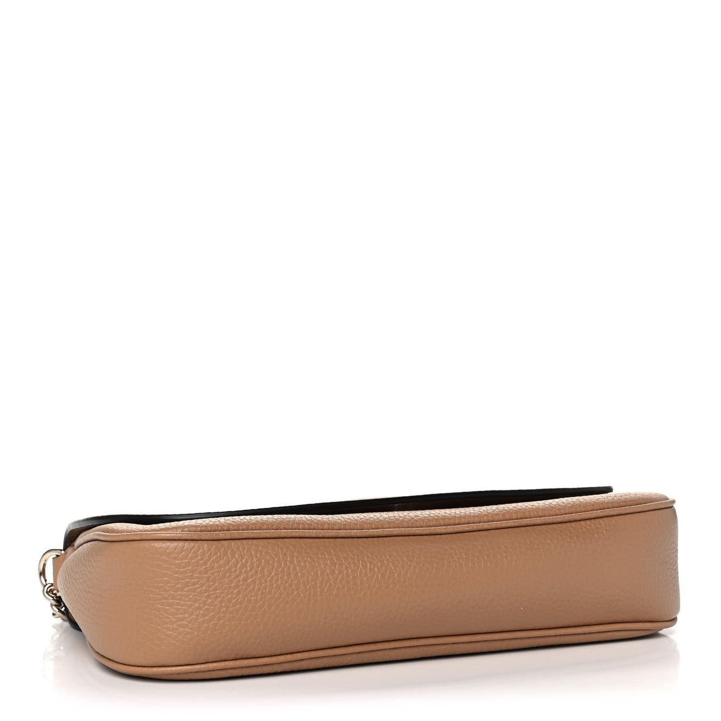 Pebbled Calfskin Medium Soho Flap Crossbody Camelia