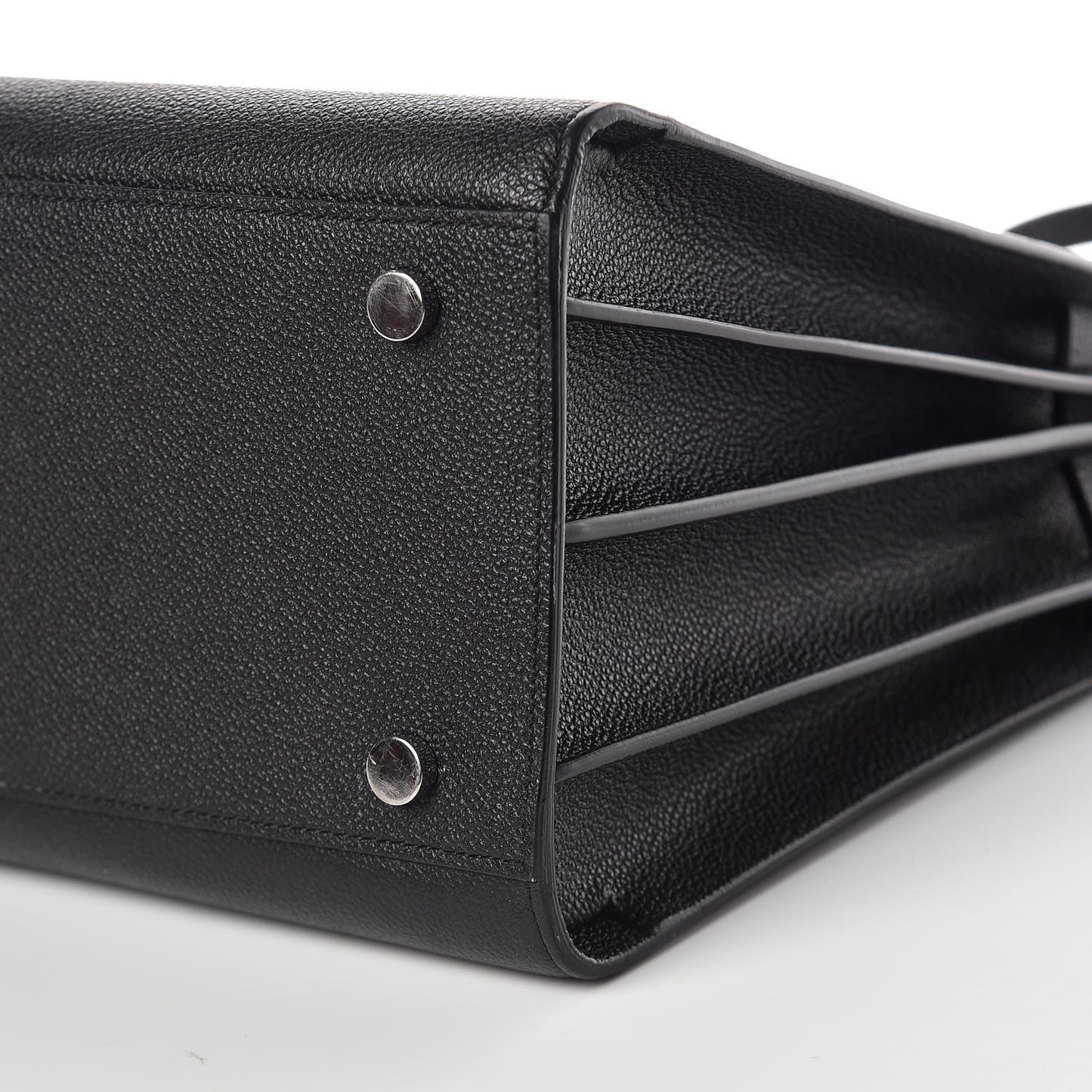 Grained Calfskin Small Sac De Jour Black