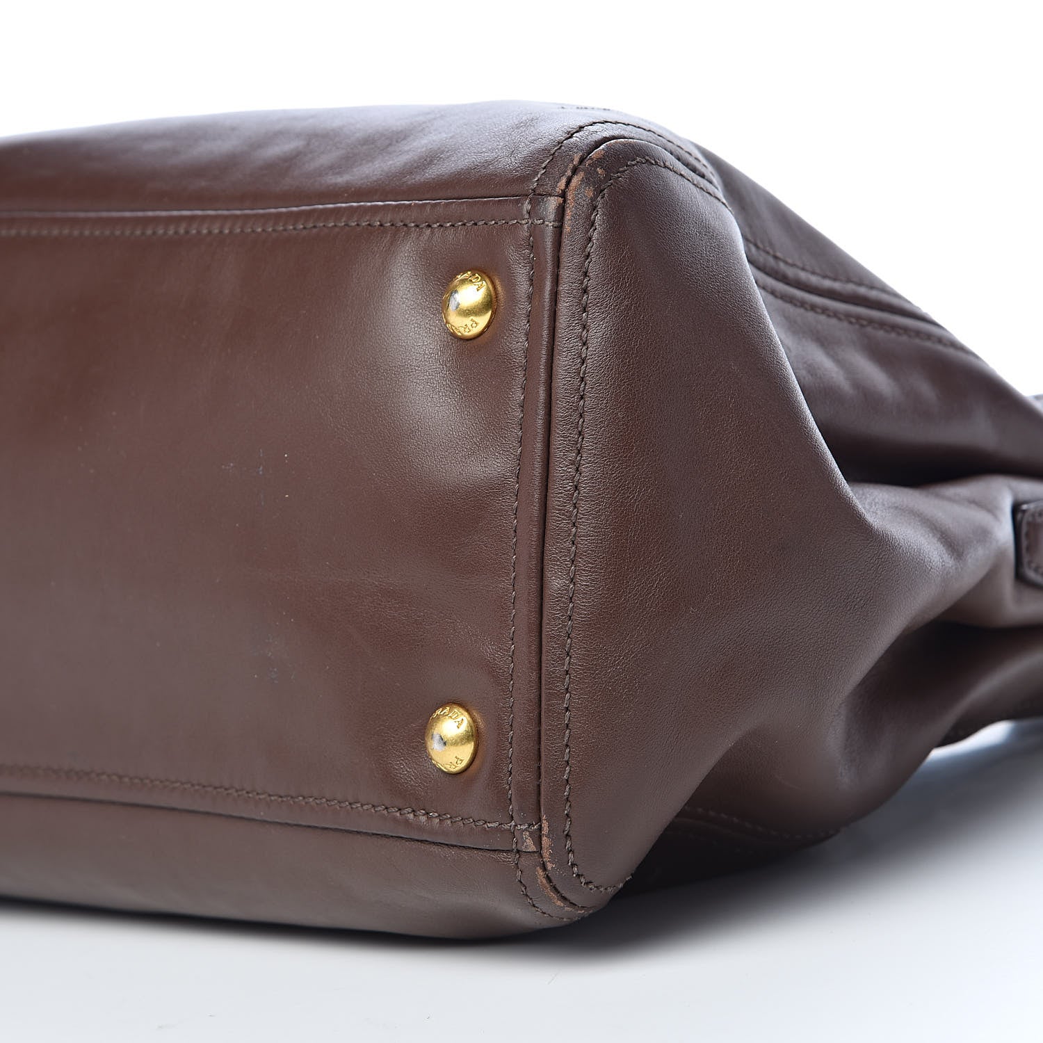 Prada Soft Calf Double Zip Shoulder Bag Nocciolo 11 of 12