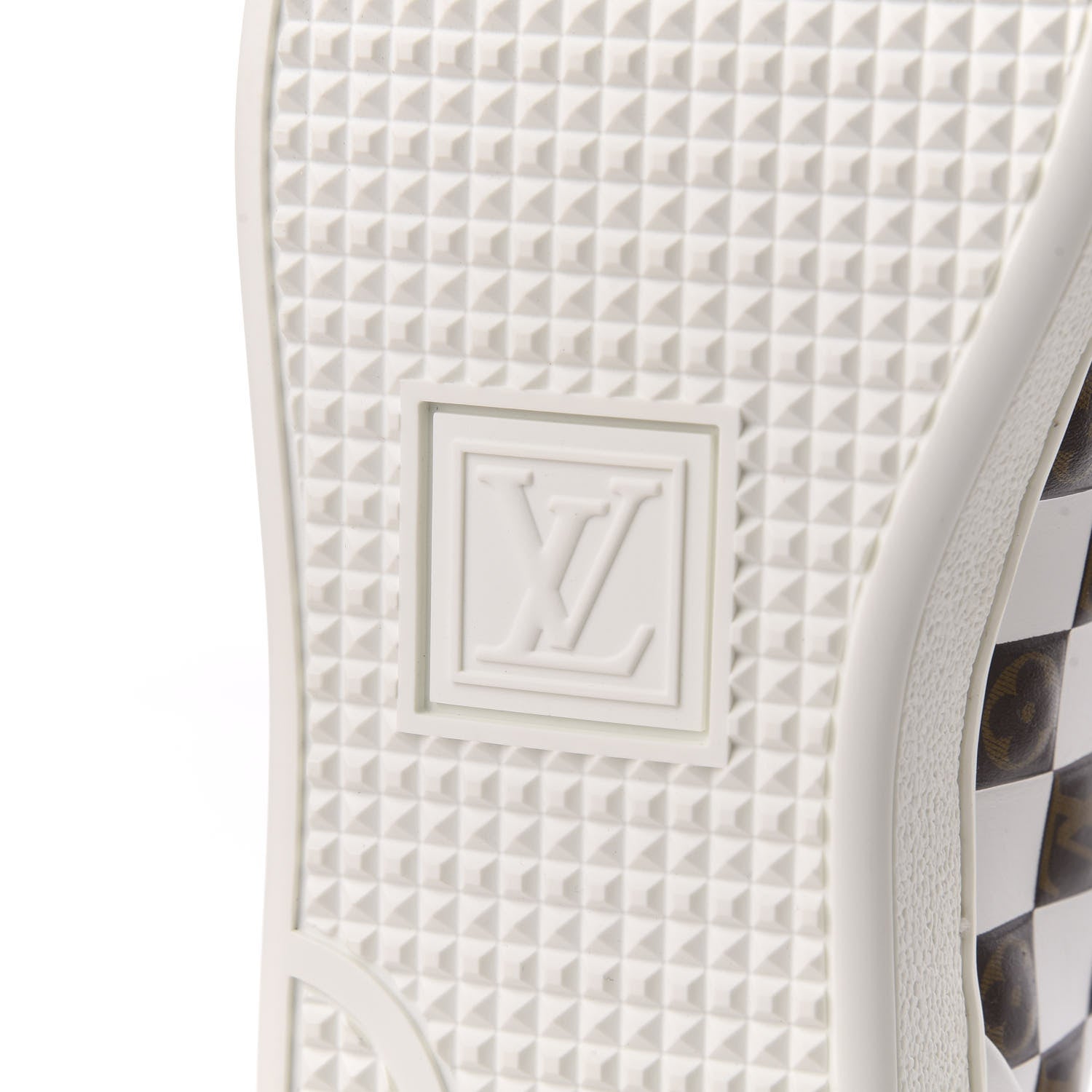 Louis Vuitton Calfskin Monogram Damier Tressage Frontrow Sneakers 37.5 White 7 of 8