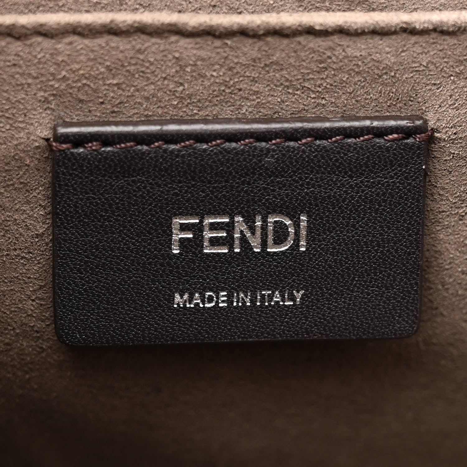 Fendi Vitello Century F is Fendi FF Diagonal Inlay Kan I Shoulder Bag Fango Black Fragola 6 of 11