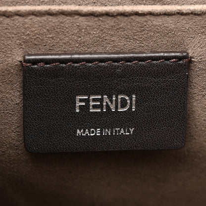 Fendi Vitello Century F is Fendi FF Diagonal Inlay Kan I Shoulder Bag Fango Black Fragola 6 of 11