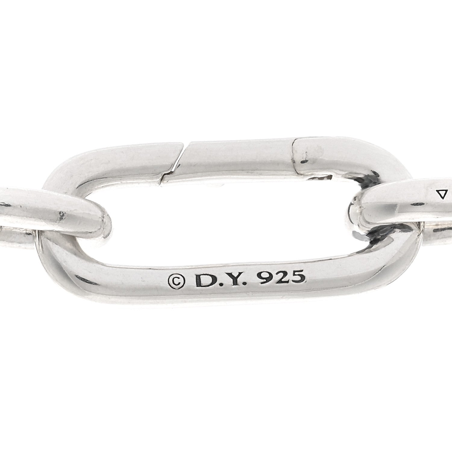 David Yurman Sterling Silver Diamond 9.8mm Lexington Chain Necklace 21" 4 of 4
