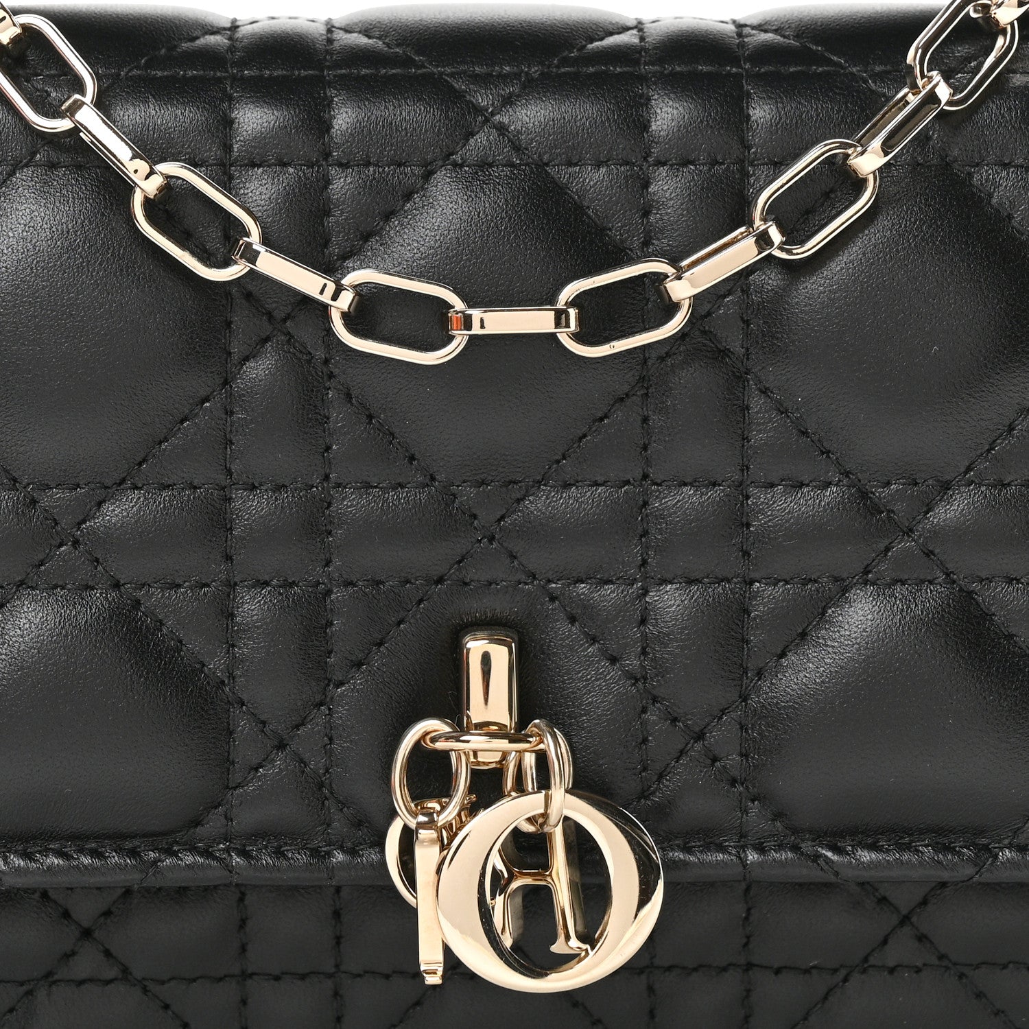 Christian Dior Lambskin Cannage Mini My Dior Bag Black 8 of 11
