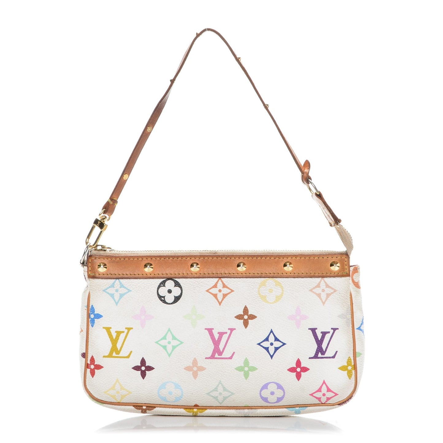 Monogram Multicolor Pochette Accessories White
