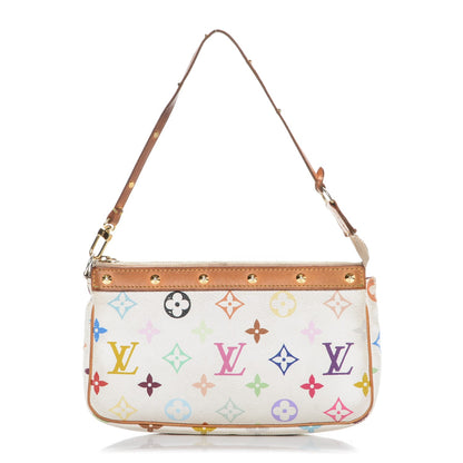 Louis Vuitton Monogram Multicolor Pochette Accessories White 1 of 11