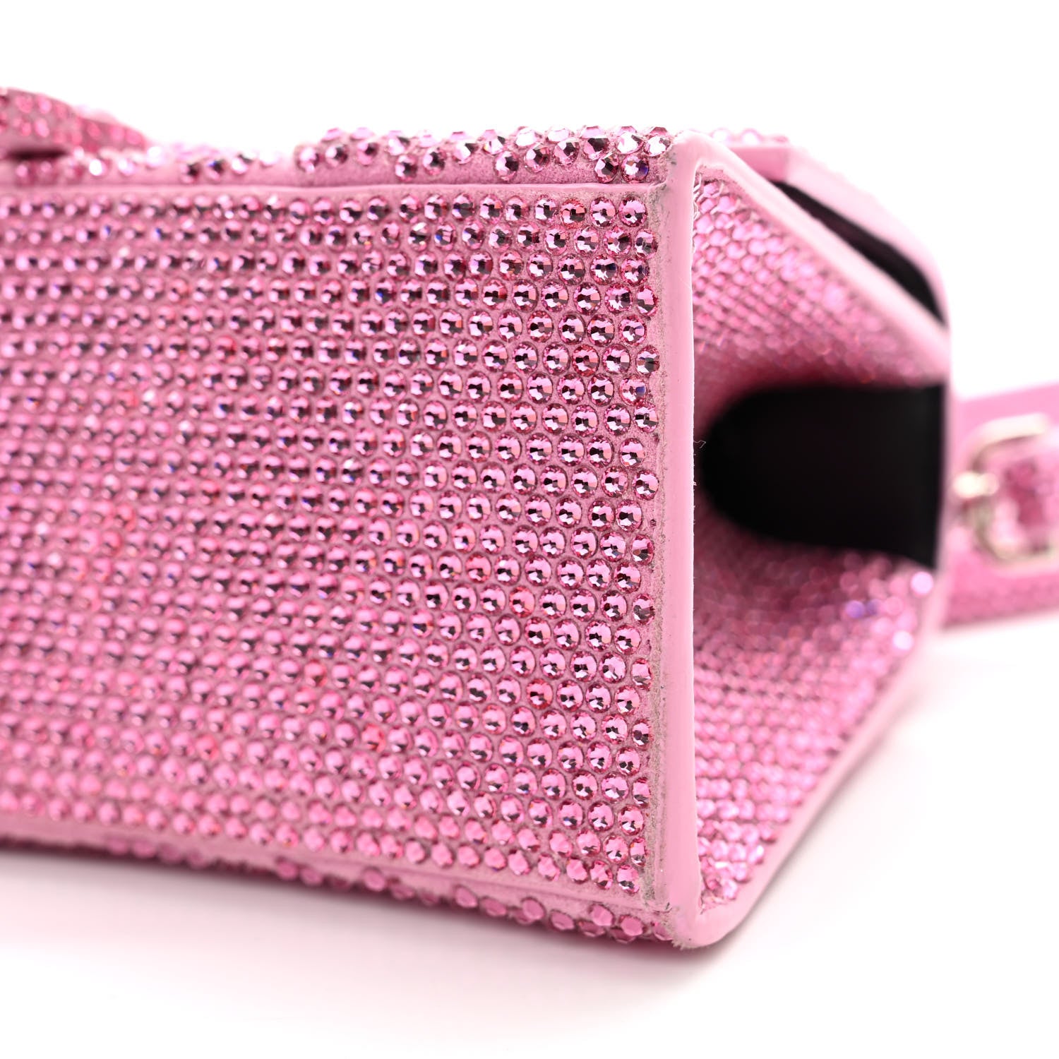 Balenciaga Strass Suede Hourglass Top Handle Bag XS Pink 11 of 16
