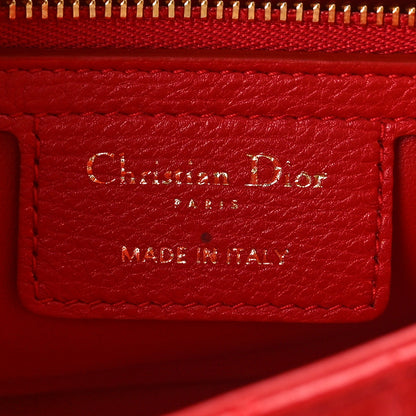 Christian Dior Calfskin Cannage Dioramour Small Caro Bag Bright Red 6 of 8