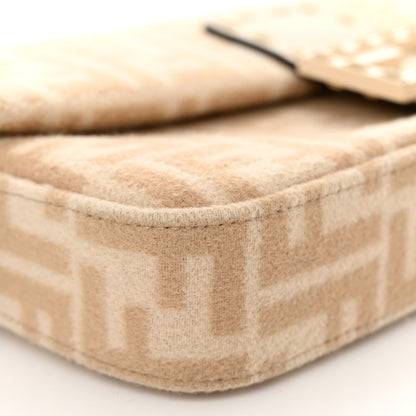 Fendi Wool Cuoio Romano Selleria FF 1974 Baguette 1997 Beige Cammello Camelia 9 of 10