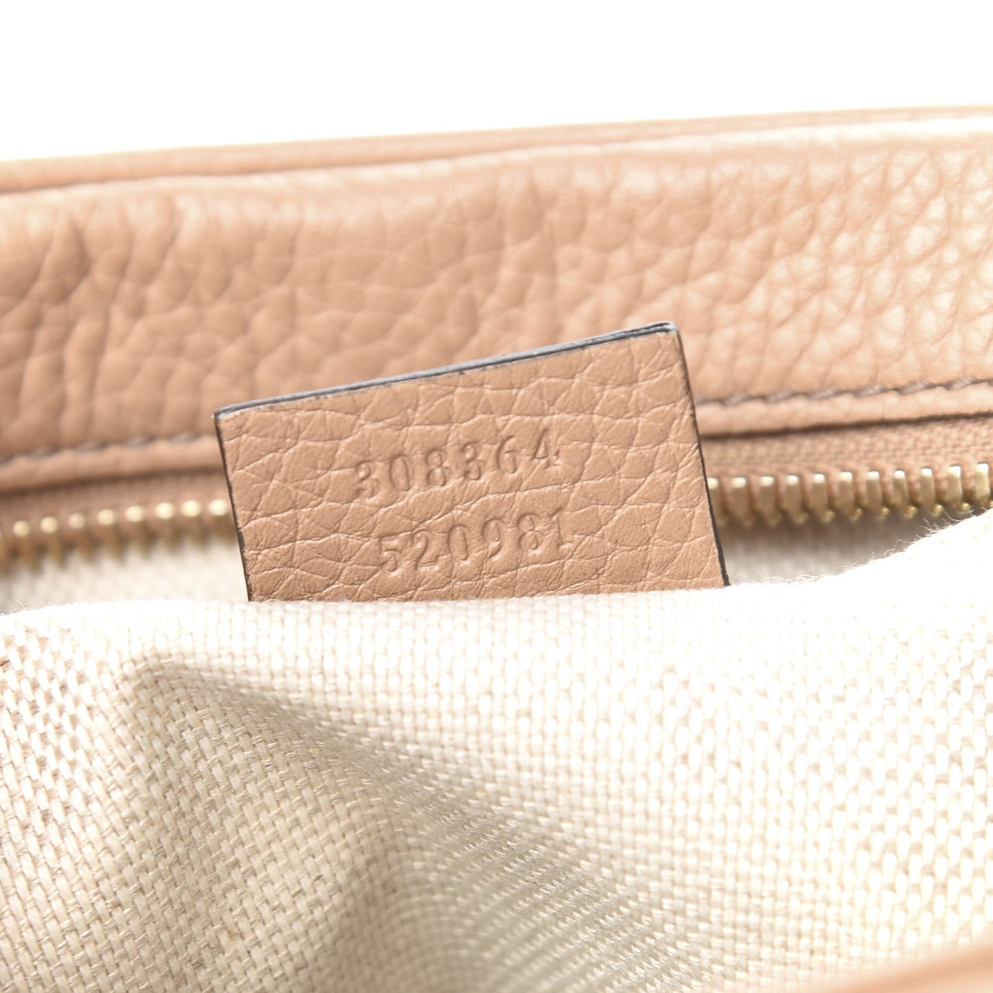 Pebbled Calfskin Small Soho Disco Bag Rose Beige