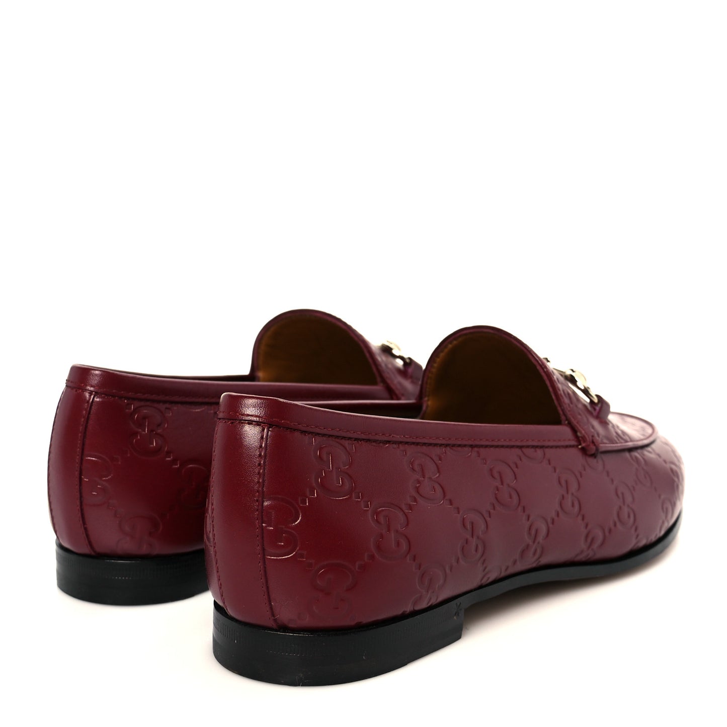 Guccissima Womens Jordaan Loafers 37.5 Rosso Ancora
