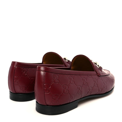 Gucci Guccissima Womens Jordaan Loafers 37.5 Rosso Ancora 5 of 11
